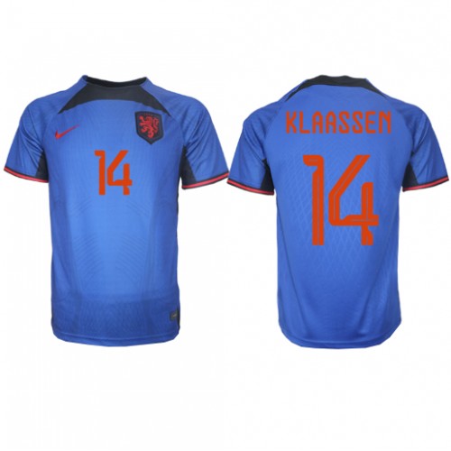 Lacne Muži Futbalové dres Holandsko Davy Klaassen #14 MS 2022 Krátky Rukáv - Preč